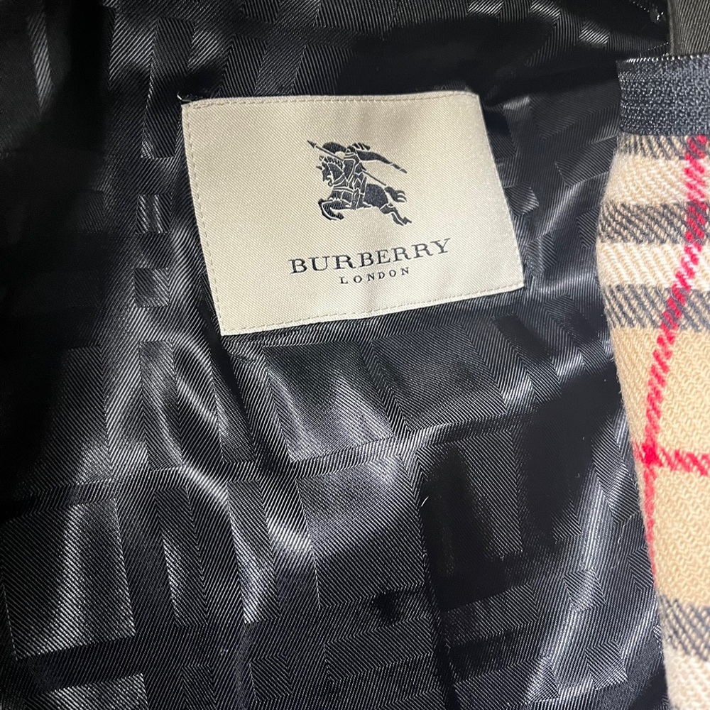 BURBERRY CHOCOLATE BROWN WOOL COAT  XL ZIPOUT LINING EXCELLENT &  GARMENT BAG - Picture 14 of 17